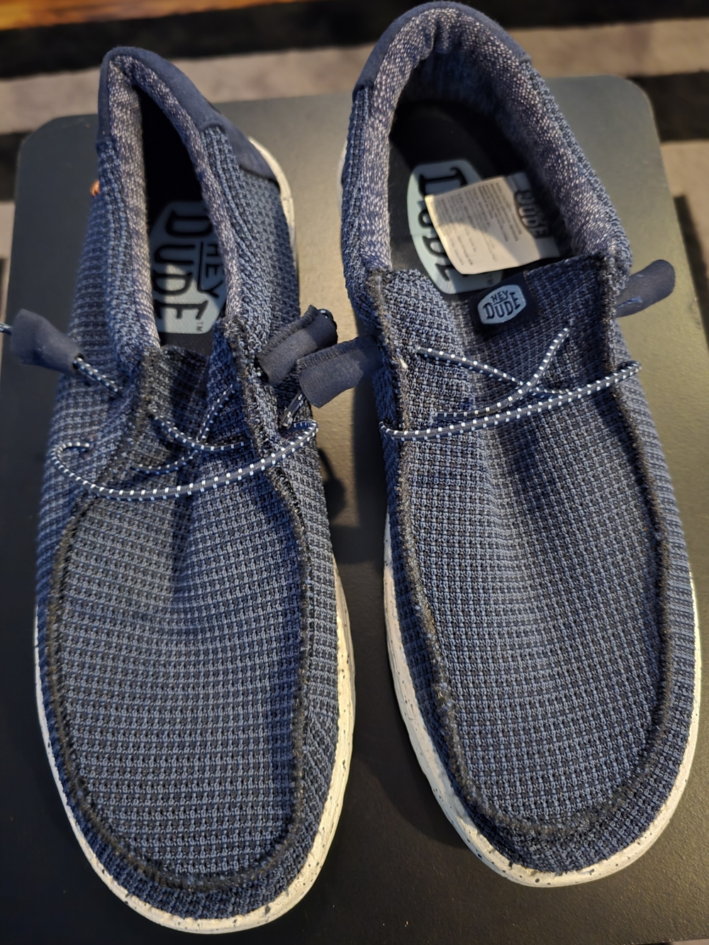 Hey Dude Wally Knit Slip-On Shoes in Navy